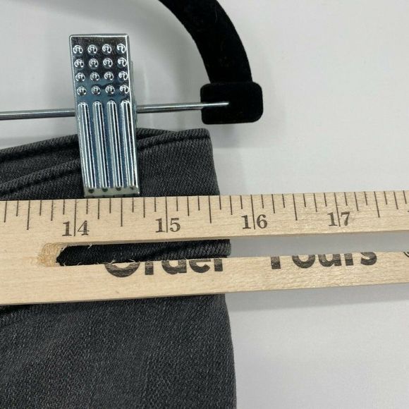 Madewell 10" High Rise Skinny Fit Jeans Women's Sz 30 Stretch Raw Hem Denim Gray - Picture 10 of 12